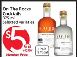 Vons On The Rocks Cocktails offer