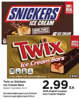 Food 4 Less Twix or Snickers Ice Cream Bars offer