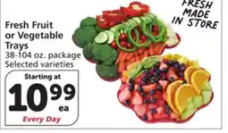 Vons Fresh Fruit or Vegetable Trays offer