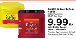 Food 4 Less Folgers or Café Bustelo Coffee offer