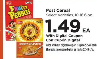 Food 4 Less Post Cereal offer