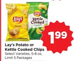 Food 4 Less Lay's Potato or Kettle Cooked Chips offer