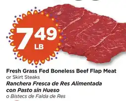 Food 4 Less Fresh Grass Fed Boneless Beef Flap Meat offer