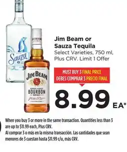 Food 4 Less Jim Beam or Sauza Tequila offer