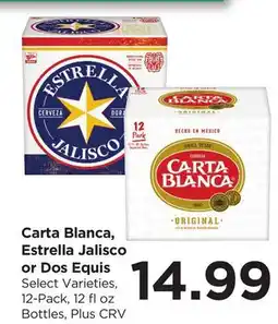 Food 4 Less Carta Blanca, Estrella Jalisco or Dos Equis offer
