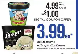 Mariano's Ben & Jerry's or Breyers Ice Cream offer