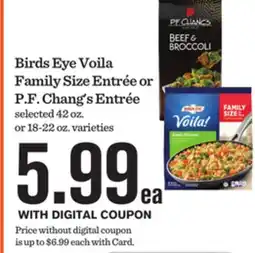 Mariano's Birds Eye Voila Family Size Entrée or P. F. Chang's Entrée offer