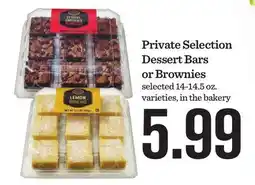 Mariano's Private Selection Dessert Bars or Brownies offer