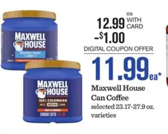 Mariano's Maxwell House Can Coffee offer
