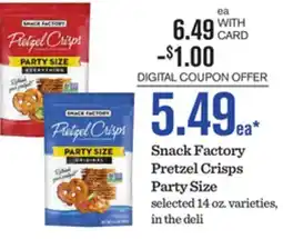 Mariano's Snack Factory Pretzel Crisps offer