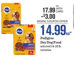 Mariano's Pedigree Dry Dog Food offer