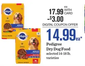 Mariano's Pedigree Dry Dog Food offer