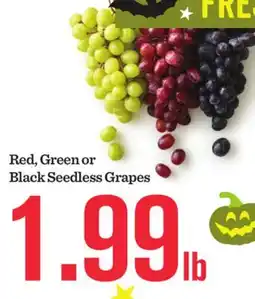 Mariano's Red, Green or Black Seedless Grapes offer
