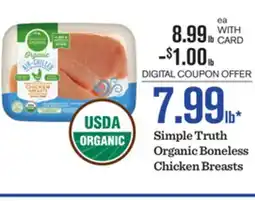 Mariano's Simple Truth Organic Boneless Chicken Breasts offer