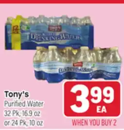 Tony’s Fresh Market Tony's Purified Water offer