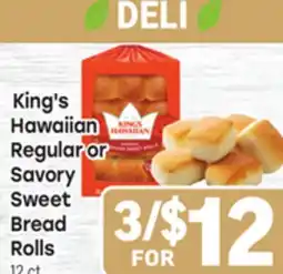 Tony’s Fresh Market King's Hawaiian Regular or Savory Sweet Bread Rolls offer