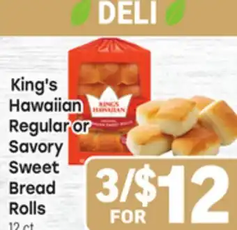 Tony’s Fresh Market King's Hawaiian Regular or Savory Sweet Bread Rolls offer