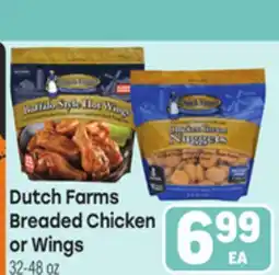 Tony’s Fresh Market Dutch Farms Breaded Chicken or Wings offer
