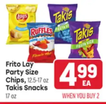 Tony’s Fresh Market Frito Lay Party Size Chips, 12.5-17oz., Takis Snacks 17oz offer