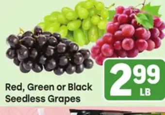 Tony’s Fresh Market Red, Green or Black Seedless Grapes offer