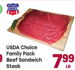 Tony’s Fresh Market USDA Choice Family Pack Beef Sandwich Steak offer