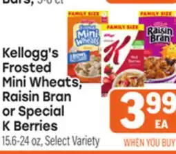 Tony’s Fresh Market Kellogg's Frosted Mini Wheats, Raisin Bran or Special K Berries offer