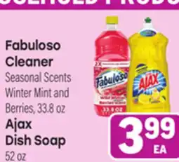 Tony’s Fresh Market Fabuloso Cleaner Seasonal Scents Winter Mint and Berries, 33.8 oz, Ajax Dish Soap 52 oz offer