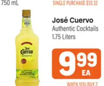 Tony’s Fresh Market José Cuervo Authentic Cocktails offer