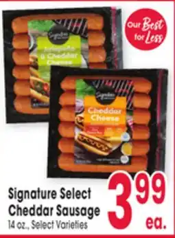 Jewel-Osco Signature Select Cheddar Sausage offer
