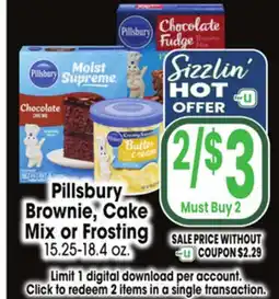 Jewel-Osco Pillsbury Brownie, Cake Brownie, Mix or Frosting offer