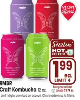 Jewel-Osco RMBR Craft Kombucha offer