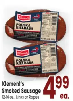 Jewel-Osco Klement's Smoked Sausage offer