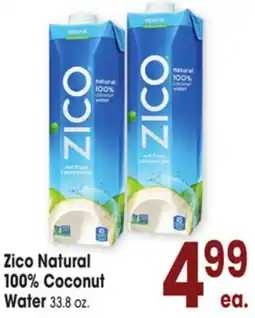 Jewel-Osco Zico Natural 100% Coconut Water offer