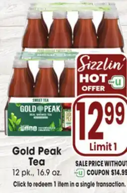 Jewel-Osco Gold Peak Tea offer