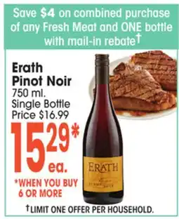 Jewel-Osco Erath Pinot Noir offer