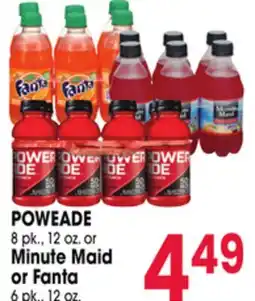 Jewel-Osco POWEADE 8 pk., 12 oz. or Minute Maid or Fanta 6 pk., 12 oz offer