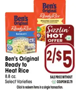 Jewel-Osco Ben's Original Ready to Heat Rice offer