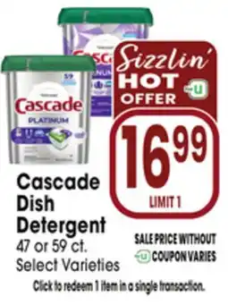 Jewel-Osco Cascade Dish Detergent offer