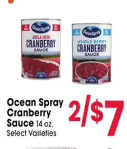 Jewel-Osco Ocean Spray Cranberry Sauce offer