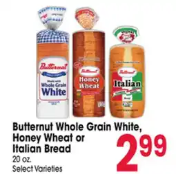Jewel-Osco Butternut Whole Grain White, Honey Wheat or Italian Bread offer