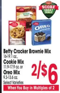 Jewel-Osco Betty Crocker Brownie Mix 16-19.1 oz., Cookie Mix 11.9-17.9 oz. or Oreo Mix 9.3-13.6 oz offer