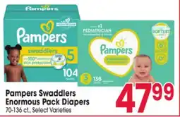 Jewel-Osco Pampers Swaddlers Enormous Pack Diapers offer