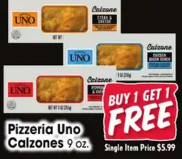 Jewel-Osco Pizzeria Uno Calzones offer