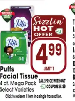 Jewel-Osco Puffs Facial Tissue offer