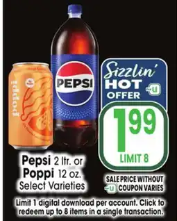 Jewel-Osco Pepsi 2 ltr. or Poppi 12 oz offer