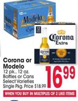 Jewel-Osco Corona or Modelo offer