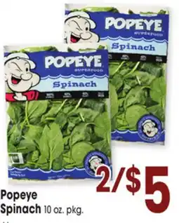 Jewel-Osco Popeye Spinach offer