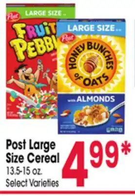 Jewel-Osco Post Large Size Cereal offer