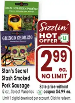 Jewel-Osco Stan's Secret Stash Smoked Pork Sausage offer