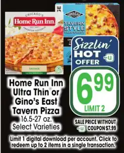 Jewel-Osco Home Run Inn Ultra Thin Gino's East Tavern Pizza offer